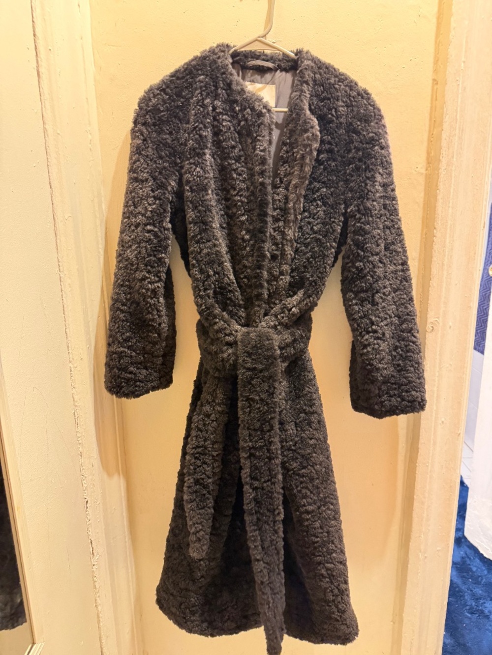 H&M Teddy/Sherpa Trench Coat